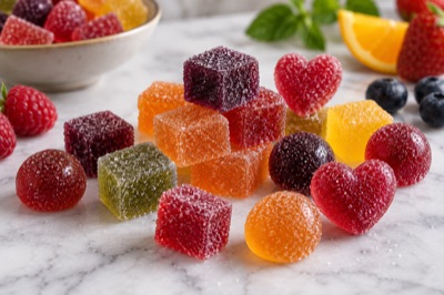 Assorted cannabis fruit gummies