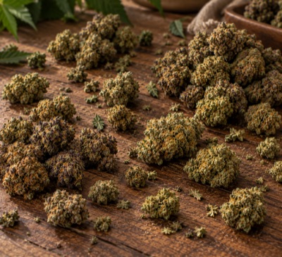 Cannabis flower buds